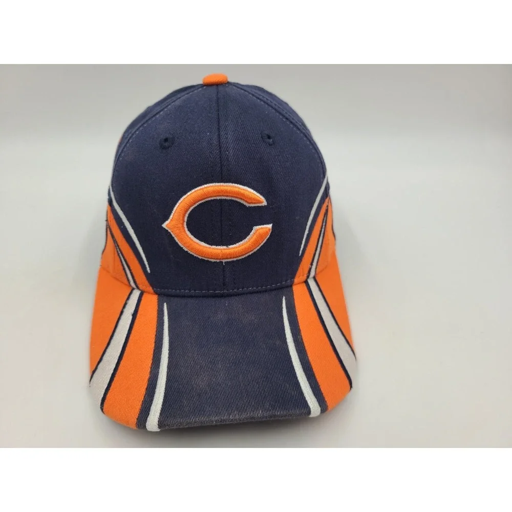 Youth Chicago Bears Reebok Flex Fitted Hat Cap Boy Girl NFL Football Blue Orange